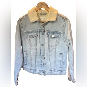 Universal Thread Light Blue Sherpa-Collar Jean Jacket Small NWT
